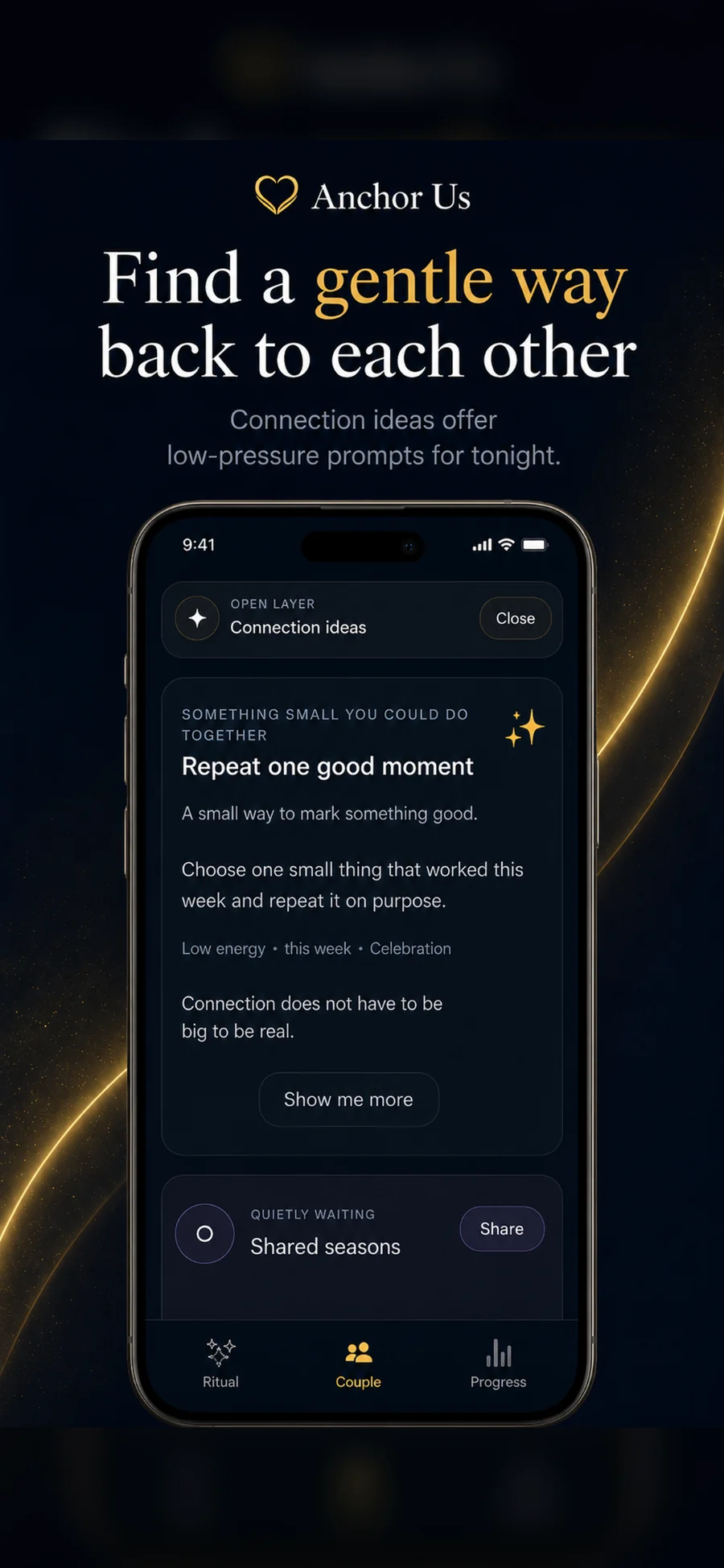 Anchor Us connection ideas screen preview