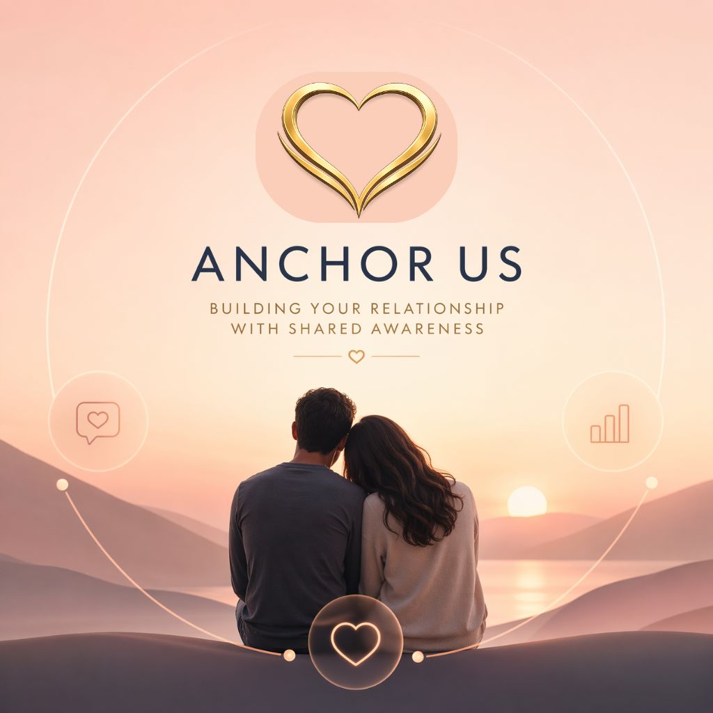 Anchor Us couple at sunset brand visual