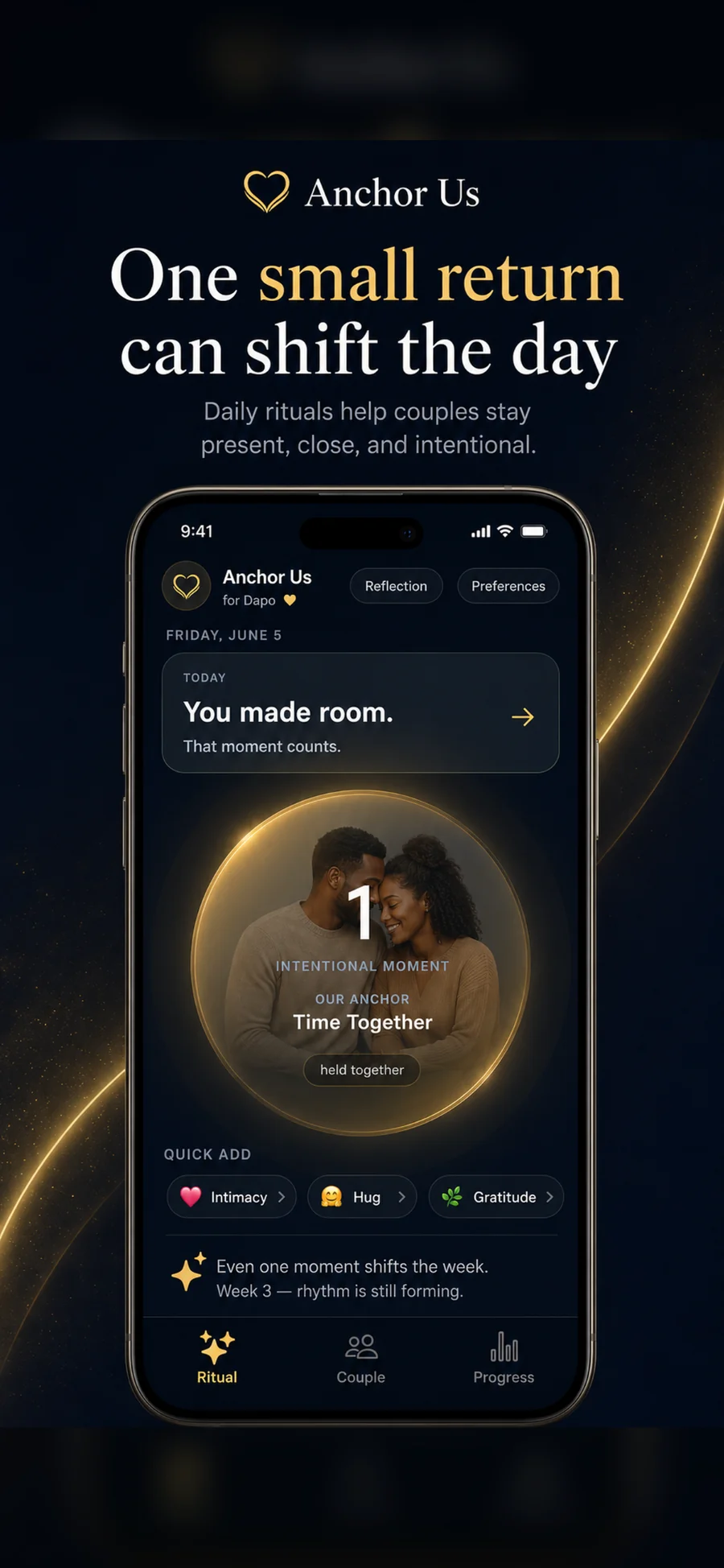 Anchor Us ritual screen preview